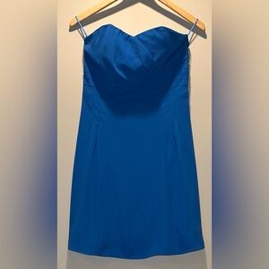 Express Strapless Sweetheart Neckline Blue A-Line Mini Dress Size 6